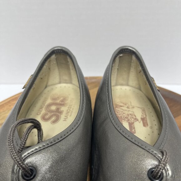SAS Womens Soft Step Heel Leather Moccasins Size 7M Pewter‎ Gray - Picture 4 of 16